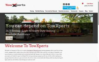 TowXperts of West Springfield website