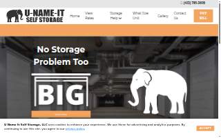 U-Name-It Self Storage website