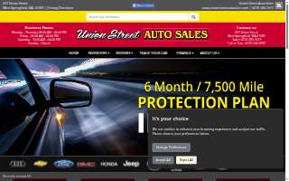 Union Street Auto Sales website