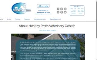 Healthy Paws Veterinary Center website