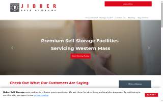 Jibber Self Storage of Westfield website
