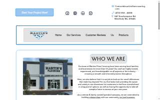 Martins Floor Covering website