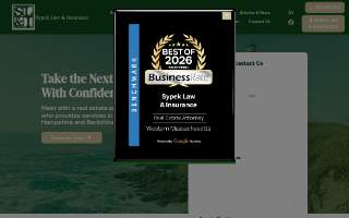 Sypek Law & Insurance website
