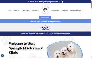 West Springfield Veterinary Clinic of Westfield website