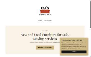 CJ’s Home Goods website
