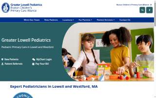 Greater Lowell Pediatrics of Westford website