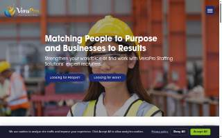 VeraPro Staffing Services website