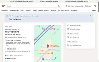 Walgreens Pharmacy of Westford website