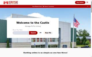 Castle Self Storage website