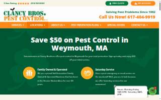 Clancy Brothers Pest Control of Weymouth website