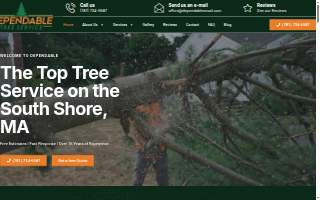 Dependable Tree Service website