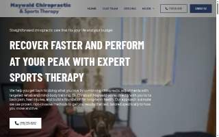 Maywald Chiropractic & Sports Therapy website