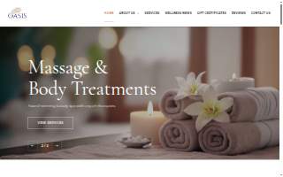 Oasis Day Spa website