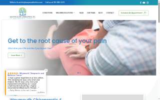 Weymouth Chiropractic and Wellness Center of Whitman website
