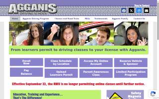 Agganis Driving School Inc website