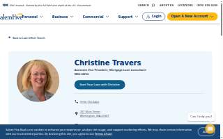 Christine Travers at Salem Five website
