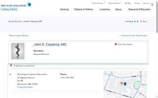 Copanos John E MD website