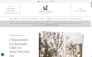 Cross Street Veterinary Hospital website