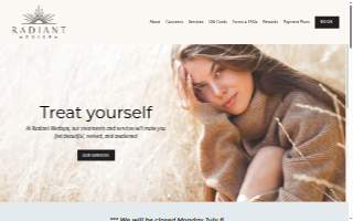 Radiant Medispa website