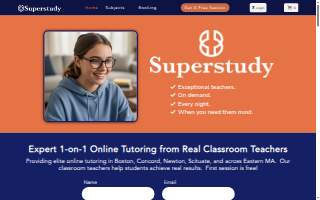 Superstudy Tutoring of Medford website