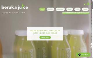 Beraka Juice website