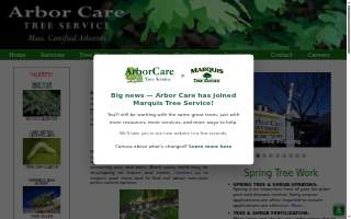 Arbor Care Tree Service of Stoneham website