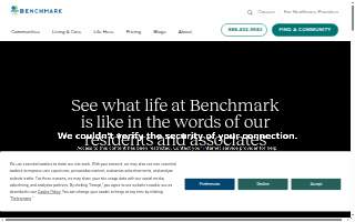 Benchmark Senior Living at Woburn website