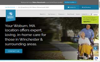 Comfort Keepers of Woburn - Home Care for Seniors website