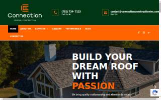 Connection Construction, Inc - Deck, Roofing, Siding website