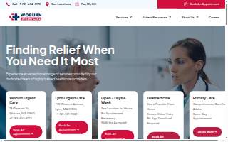 Woburn Urgent Care of Burlington website