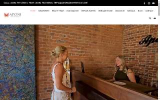 Aponi Aesthetics website