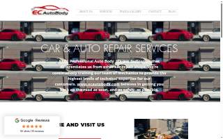 E&C Auto Body website