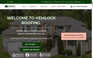 Hemlock Roofing website