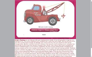 Jim's Towing & Hauling Inc. website