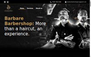 Barbare Barbershop website