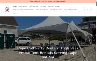Cape Cod Party Rentals website