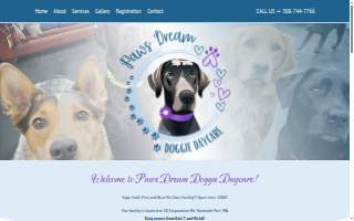 Paws Dream Doggie Daycare website