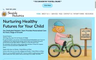 Seaside Pediatrics website