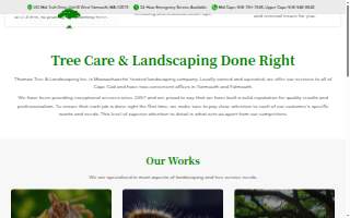 Thomas Tree & Landscape website