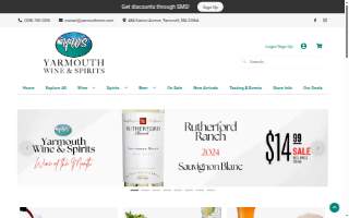 Yarmouth Wine & Spirits website