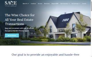 Sage Title Group of Annapolis website