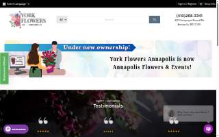 York Flowers Annapolis website