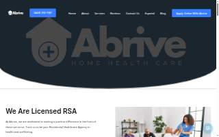 Abrive Home Healthcare of Arbutus website