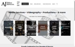 AJ Video Services website