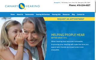 Canary Hearing, LLC. website