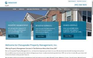 Chesapeake Property Management of Odenton website