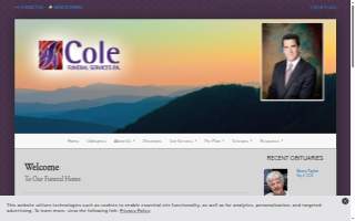 Cole Funeral Services, P.A. of Aspen Hill website