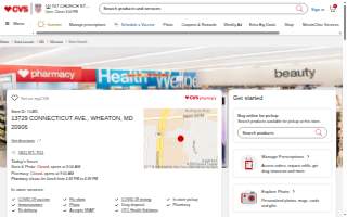 CVS Pharmacy of Aspen Hill website