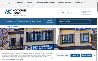 Holy Cross Health Center in Aspen Hill website