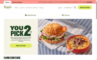 Panera Bread of South Holland website